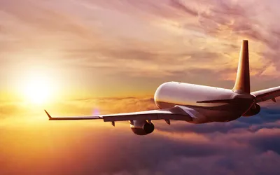 Flugzeug über den Wolken