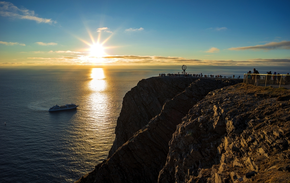 zur Mitternachtssonne am Nordkap