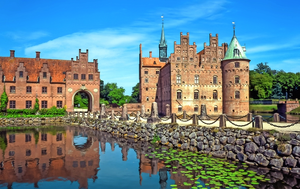 Schloss Egeskov auf Fünen Insel in Dänemark