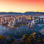 Luftaufnahme der Skyline von Vancouver