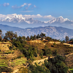Landschaft östlich von Kathmandu in Nepal