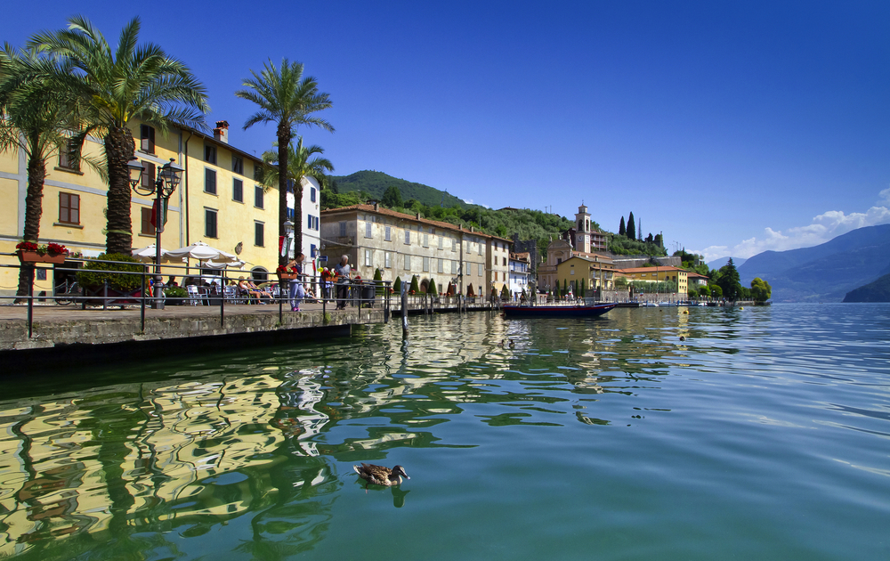 Der Iseosee,Riva von Solto,Lombardei,Italien,Europa,Italien
