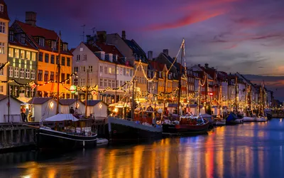 Winter im Nyhavn-Viertels in Kopenhagen