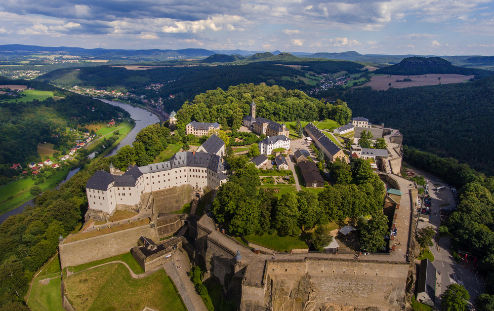 Festung Königstein im Elbsandsteingebirge, Deutschland