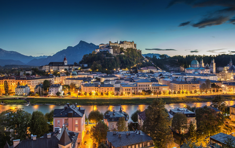 Salzburg zur blauen Stunde