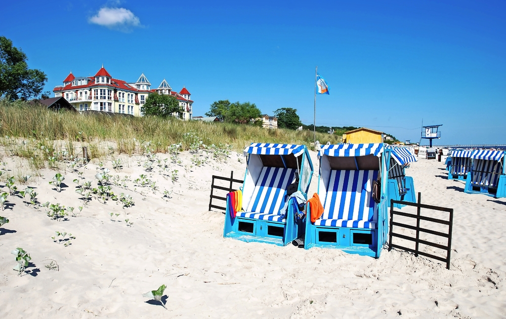 Seeheilbad Bansin bei Heringsdorf auf der Insel Usedom, Deutschland