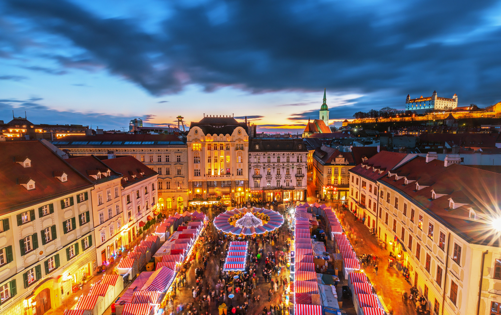 Weihnachtsmarkt in Bratislava, Slowakei