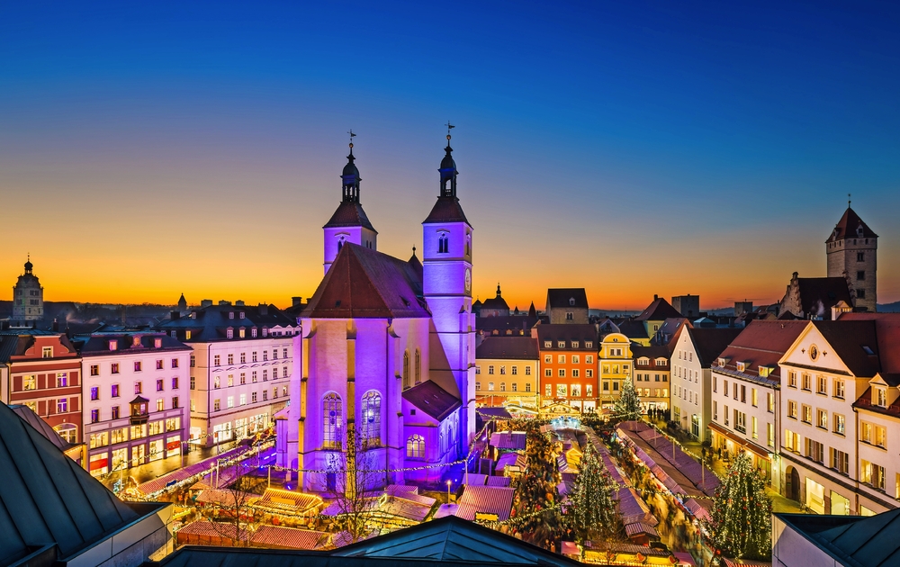 Weihnachtsmarkt in Regensburg, Deutschland