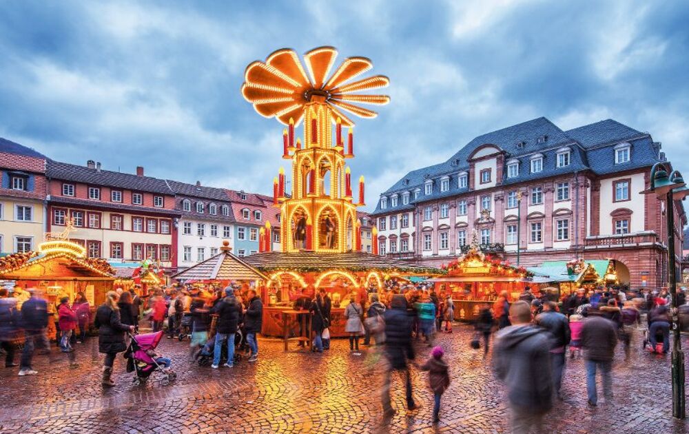Weihnachtsmarkt in Heidelberg, Deutschland