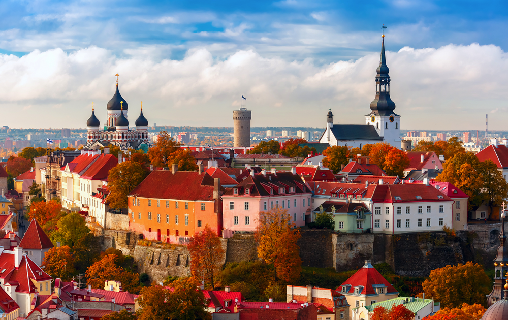Luftaufnahme der Altstadt von Tallinn