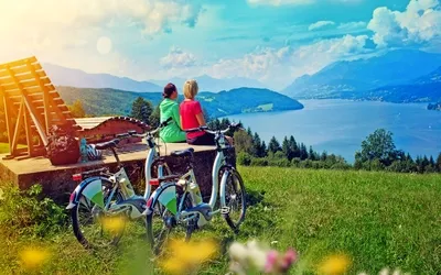 mit dem E-Bike unterwegs