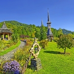 Barsana wooden monastery. Barsana monastery is one of the main point of interest in Maramures area, Romania