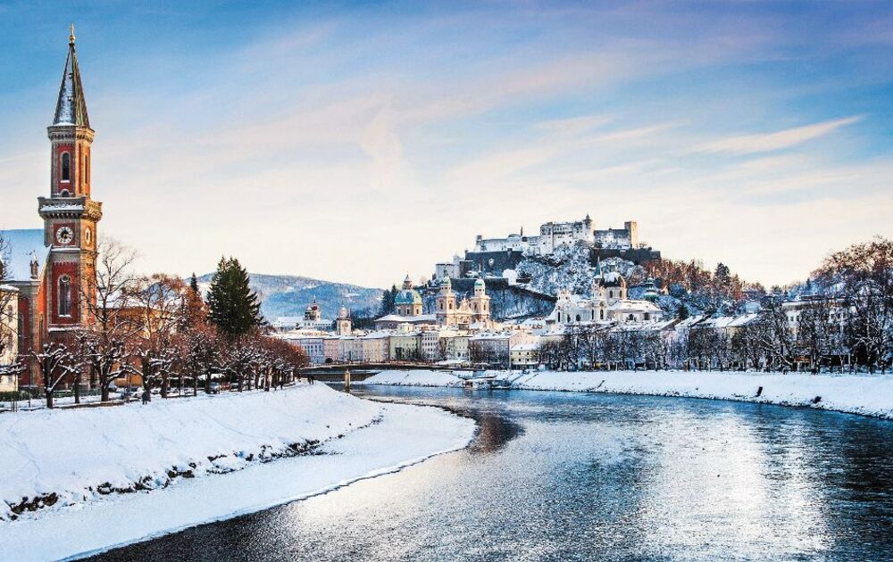 Salzburg im Winter, Österreich