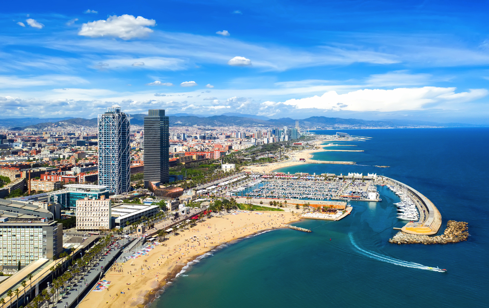 Strand von Somorrostro in Barcelona