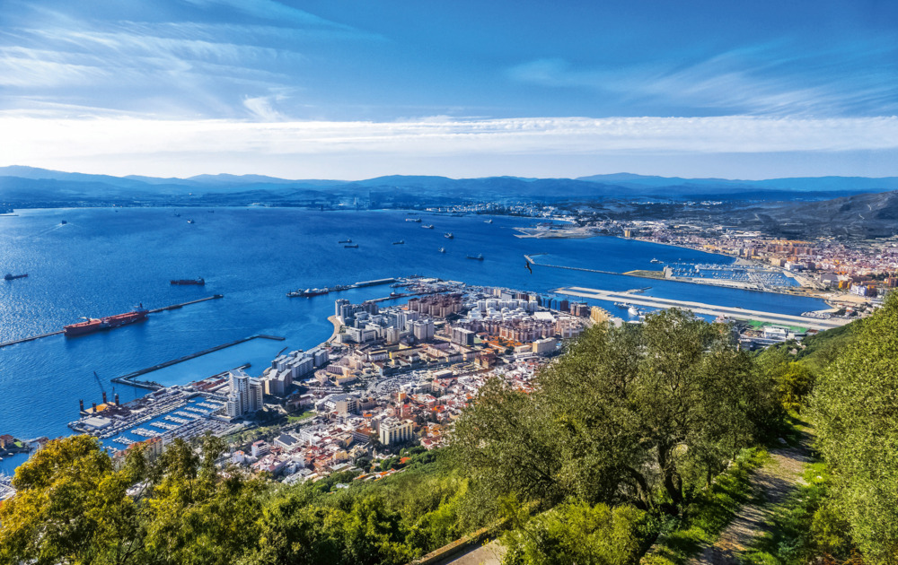 Blick vom Felsen von Gibraltar