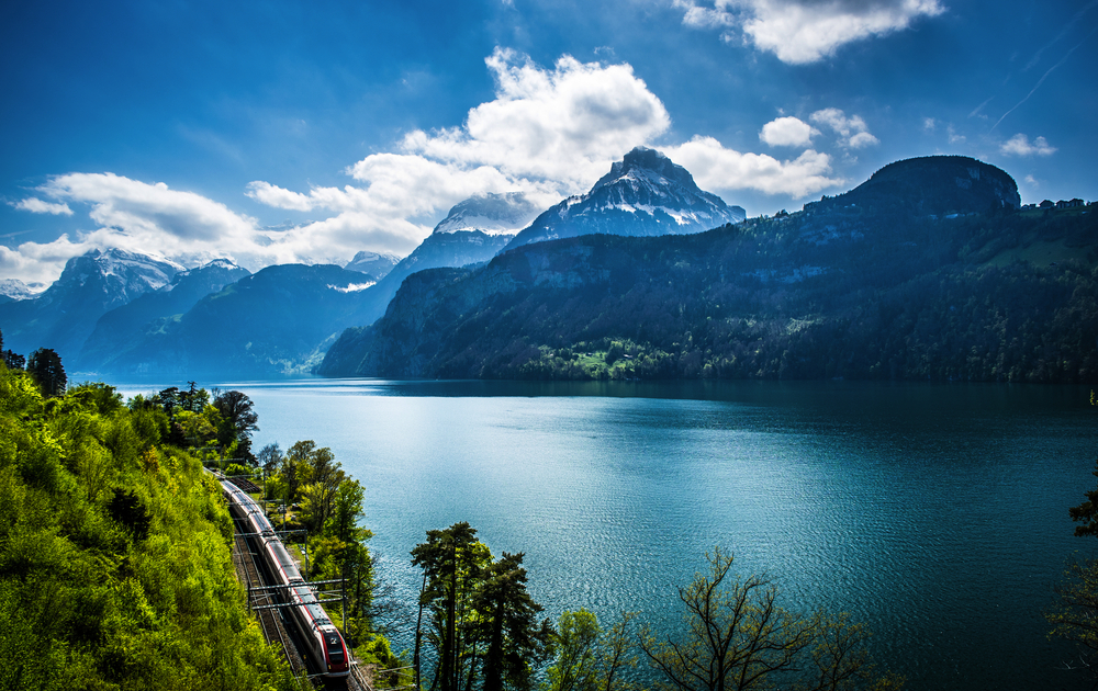 Blick von Morschach auf den Vierwaldstättersee