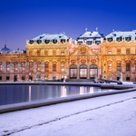 Palast Belvedere in Wien im Winter