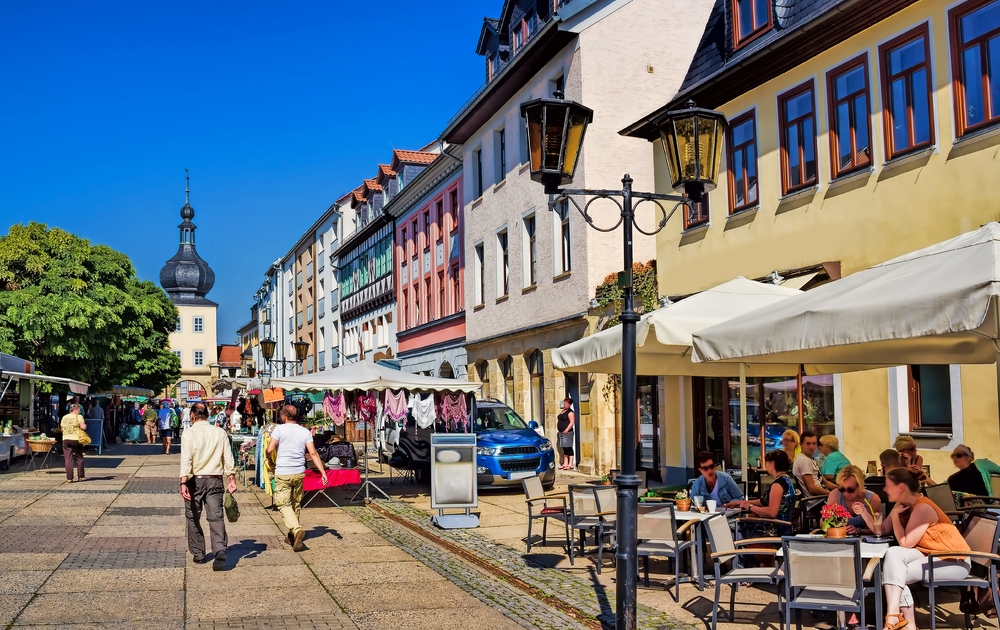 Stadtzentrum von Saalfeld